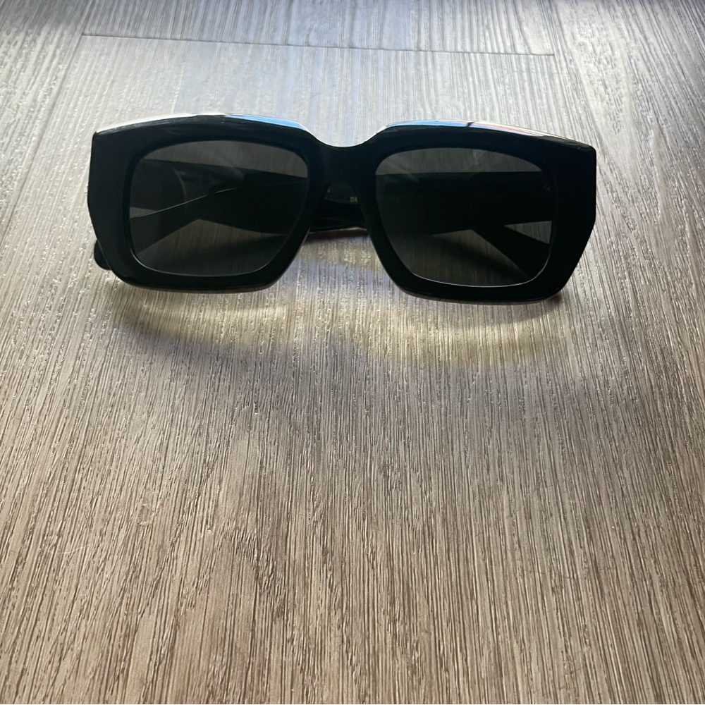 banbe the irina black oversized square retro 90's y2k vintage style sunglasses